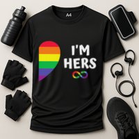 Im Hers Shes Mine Matching For Pride Lesbian Couples Lgbtq Cooling Performance Crew T-Shirt