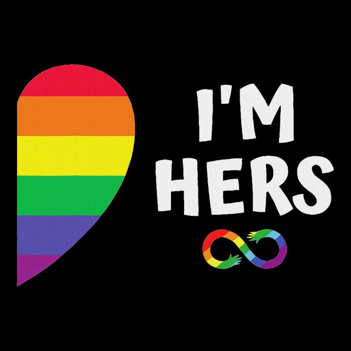 Im Hers Shes Mine Matching For Pride Lesbian Couples Lgbtq Cooling Performance Crew T-Shirt