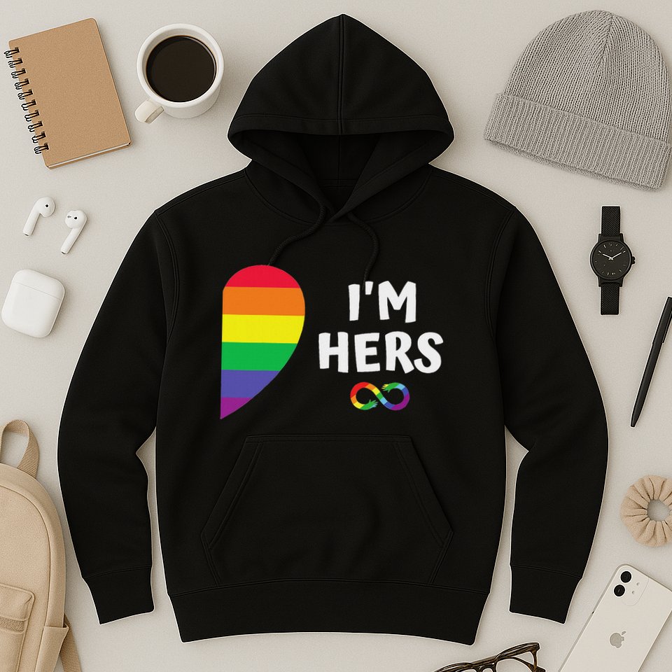 Im Hers Shes Mine Matching For Pride Lesbian Couples Lgbtq Hoodie