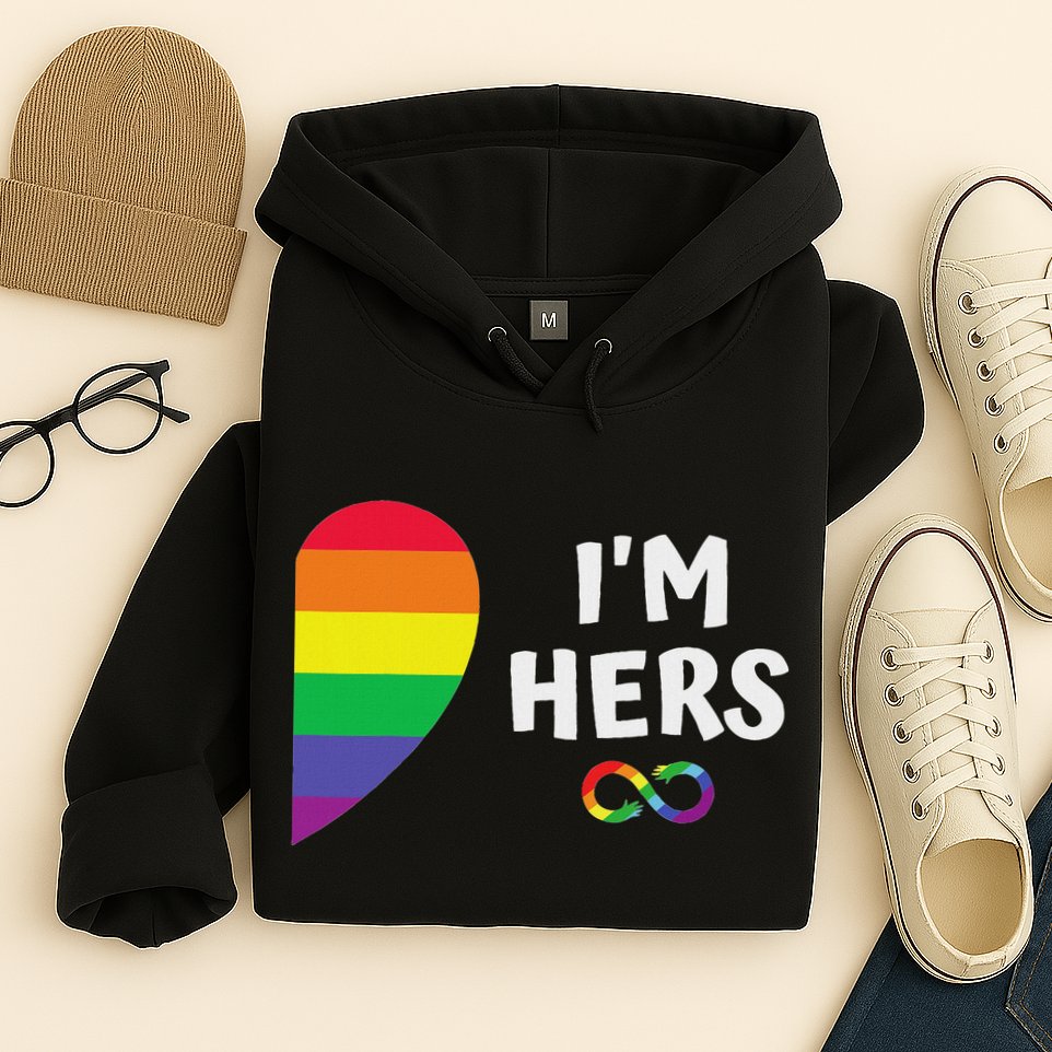 Im Hers Shes Mine Matching For Pride Lesbian Couples Lgbtq Hoodie