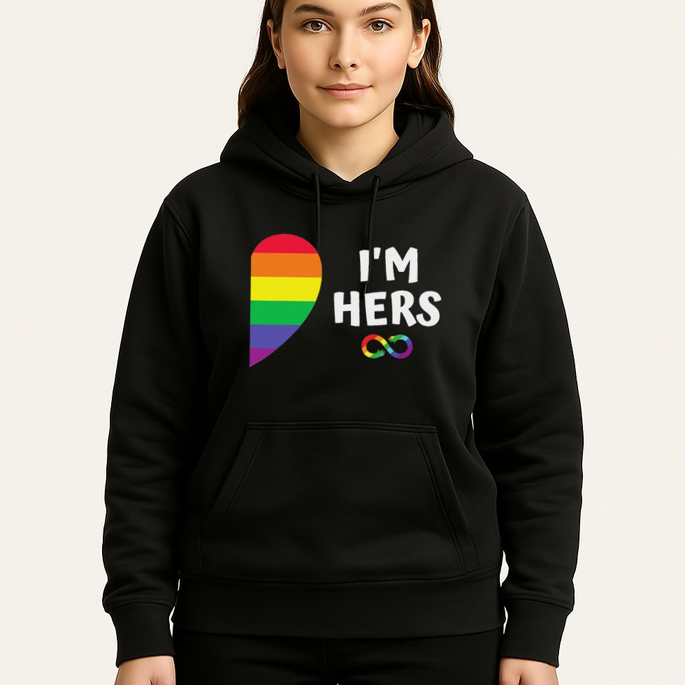 Im Hers Shes Mine Matching For Pride Lesbian Couples Lgbtq Hoodie