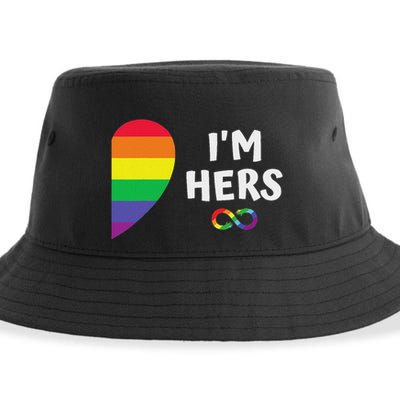 Im Hers Shes Mine Matching For Pride Lesbian Couples Lgbtq Sustainable Bucket Hat