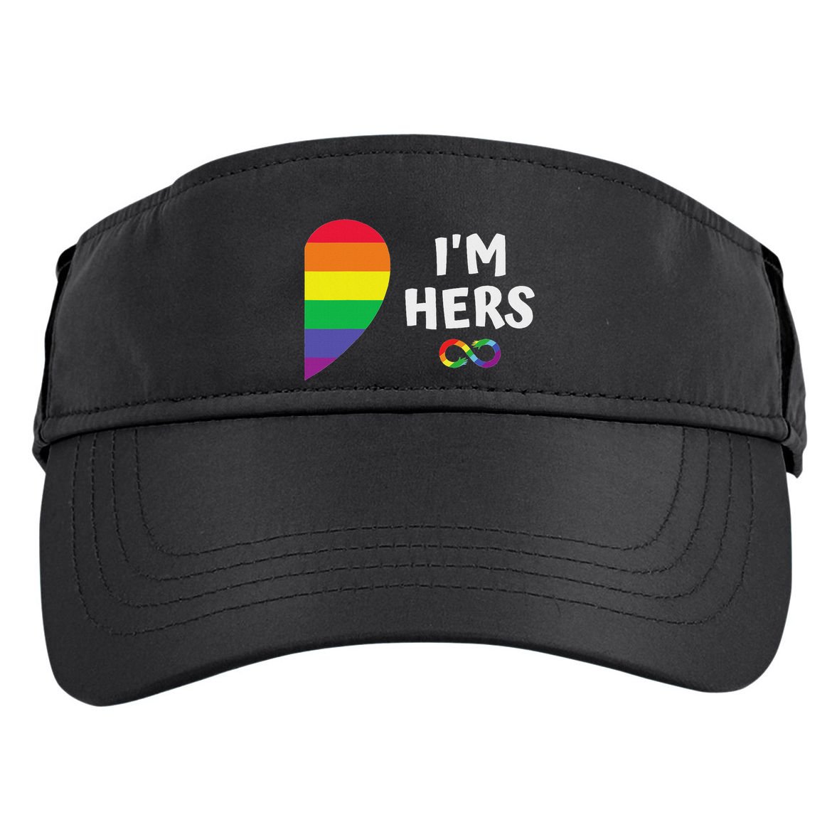 Im Hers Shes Mine Matching For Pride Lesbian Couples Lgbtq Adult Drive Performance Visor