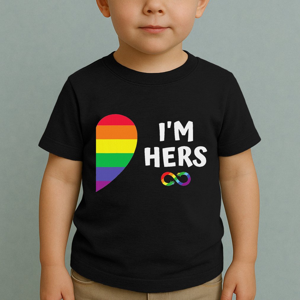 Im Hers Shes Mine Matching For Pride Lesbian Couples Lgbtq Toddler T-Shirt