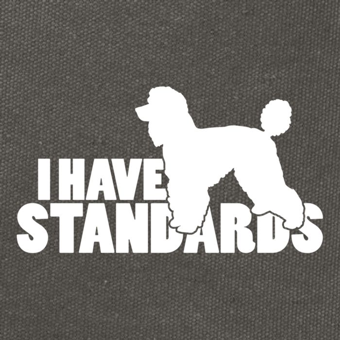I Have Standards A Funny Standard Poodle Graphic Gift Cotton Canvas Backpack