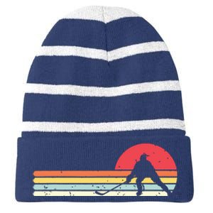 Ice Hockey Shirts Retro Style For Hockey Player Striped Beanie with Solid Band