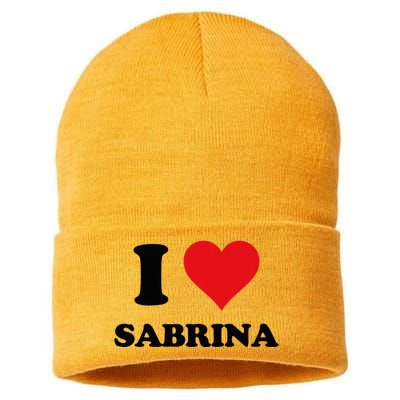 I Heart Sabrina First Name I Love Personalized Stuff Sustainable Knit Beanie