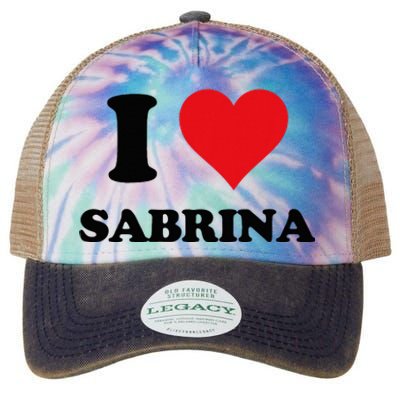 I Heart Sabrina First Name I Love Personalized Stuff Legacy Tie Dye Trucker Hat