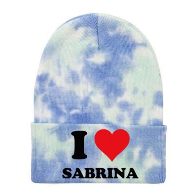 I Heart Sabrina First Name I Love Personalized Stuff Tie Dye 12in Knit Beanie