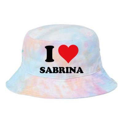 I Heart Sabrina First Name I Love Personalized Stuff Tie Dye Newport Bucket Hat