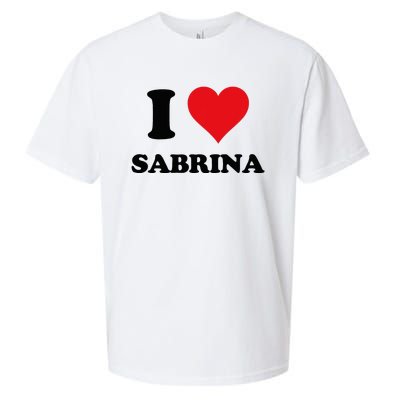 I Heart Sabrina First Name I Love Personalized Stuff Sueded Cloud Jersey T-Shirt