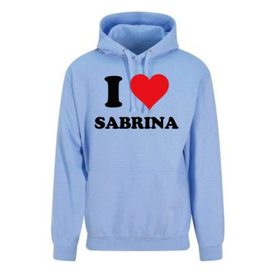 I Heart Sabrina First Name I Love Personalized Stuff Unisex Surf Hoodie