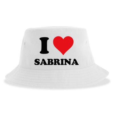 I Heart Sabrina First Name I Love Personalized Stuff Sustainable Bucket Hat