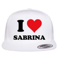 I Heart Sabrina First Name I Love Personalized Stuff Flat Bill Trucker Hat