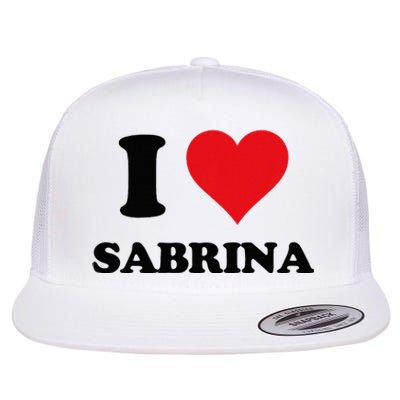 I Heart Sabrina First Name I Love Personalized Stuff Flat Bill Trucker Hat