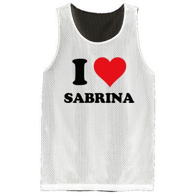 I Heart Sabrina First Name I Love Personalized Stuff Mesh Reversible Basketball Jersey Tank