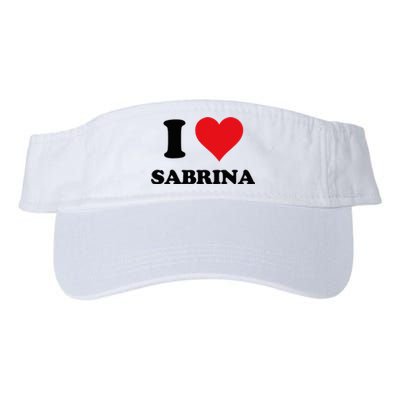 I Heart Sabrina First Name I Love Personalized Stuff Valucap Bio-Washed Visor