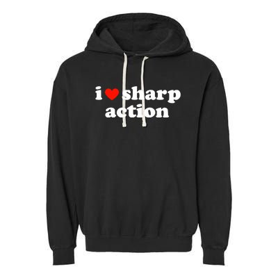 I Heart Sharp Action Garment-Dyed Fleece Hoodie