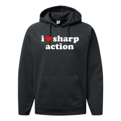 I Heart Sharp Action Performance Fleece Hoodie