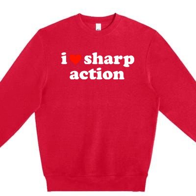 I Heart Sharp Action Premium Crewneck Sweatshirt