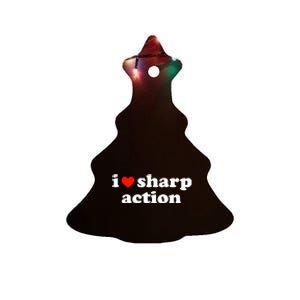 I Heart Sharp Action Ceramic Tree Ornament