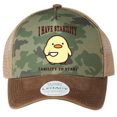 I Have Stability Ability To Stab Legacy Tie Dye Trucker Hat