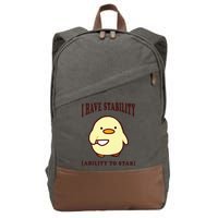 I Have Stability Ability To Stab Cotton Canvas Backpack