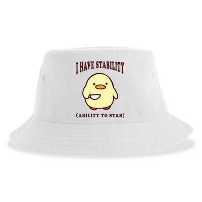 I Have Stability Ability To Stab Sustainable Bucket Hat