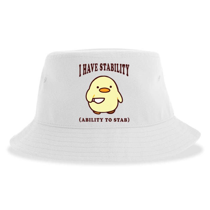 I Have Stability Ability To Stab Sustainable Bucket Hat