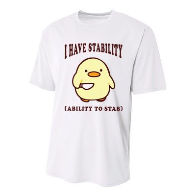 I Have Stability Ability To Stab Youth Performance Sprint T-Shirt