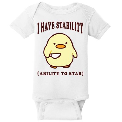 I Have Stability Ability To Stab Baby Bodysuit