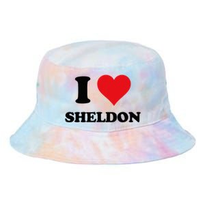 I Heart Sheldon First Name Tie Dye Newport Bucket Hat