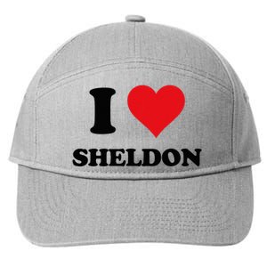 I Heart Sheldon First Name 7-Panel Snapback Hat