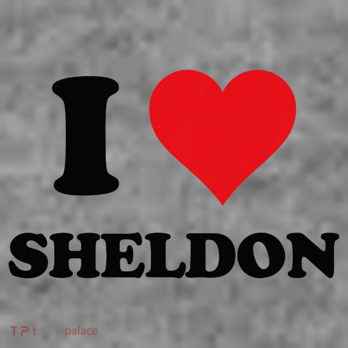 I Heart Sheldon First Name Tall Sweatshirt
