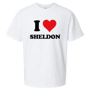 I Heart Sheldon First Name Sueded Cloud Jersey T-Shirt