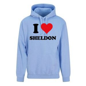 I Heart Sheldon First Name Unisex Surf Hoodie