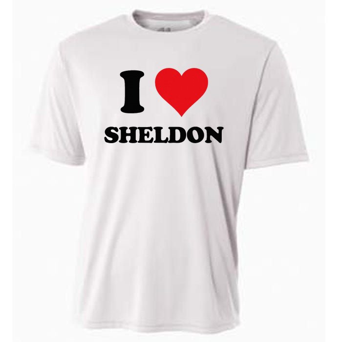 I Heart Sheldon First Name Cooling Performance Crew T-Shirt