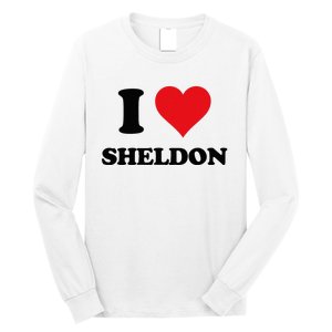 I Heart Sheldon First Name Long Sleeve Shirt