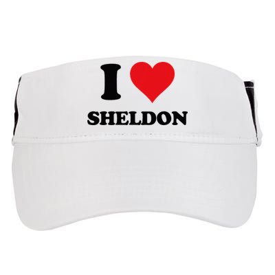I Heart Sheldon First Name Adult Drive Performance Visor