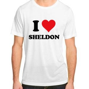 I Heart Sheldon First Name Adult ChromaSoft Performance T-Shirt