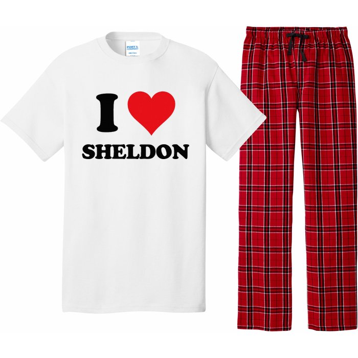 I Heart Sheldon First Name Pajama Set