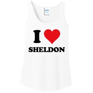 I Heart Sheldon First Name Ladies Essential Tank