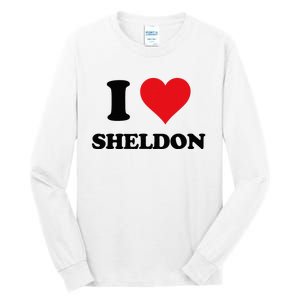 I Heart Sheldon First Name Tall Long Sleeve T-Shirt