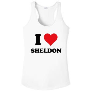 I Heart Sheldon First Name Ladies PosiCharge Competitor Racerback Tank