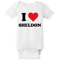 I Heart Sheldon First Name Baby Bodysuit