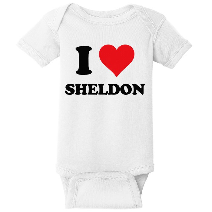 I Heart Sheldon First Name Baby Bodysuit