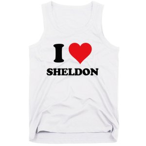 I Heart Sheldon First Name Tank Top