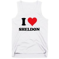 I Heart Sheldon First Name Tank Top