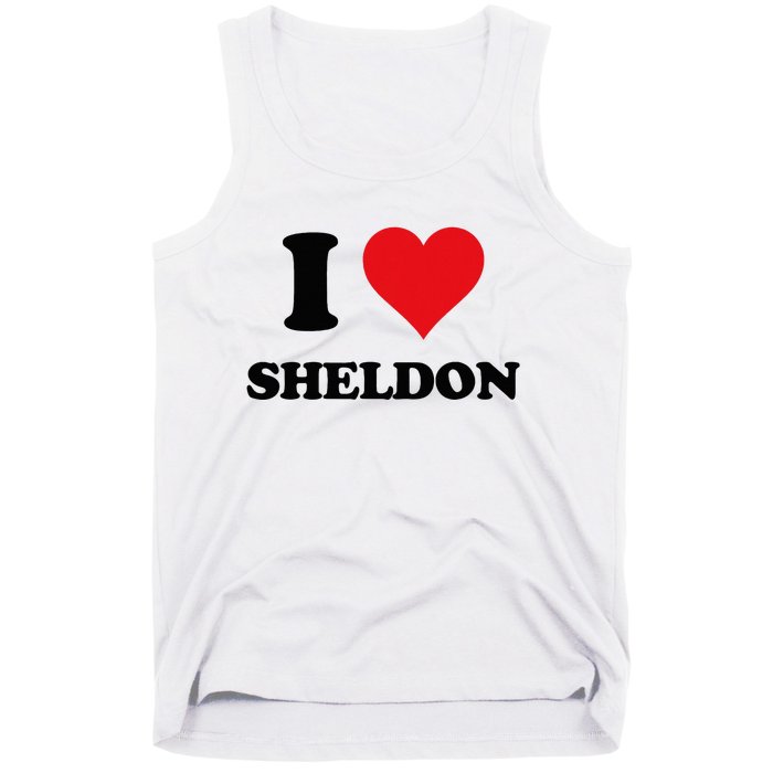 I Heart Sheldon First Name Tank Top