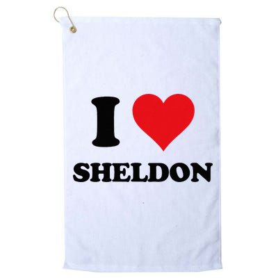 I Heart Sheldon First Name Golf Towel